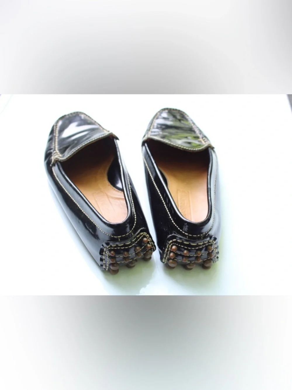 Lands’ end patent loafers